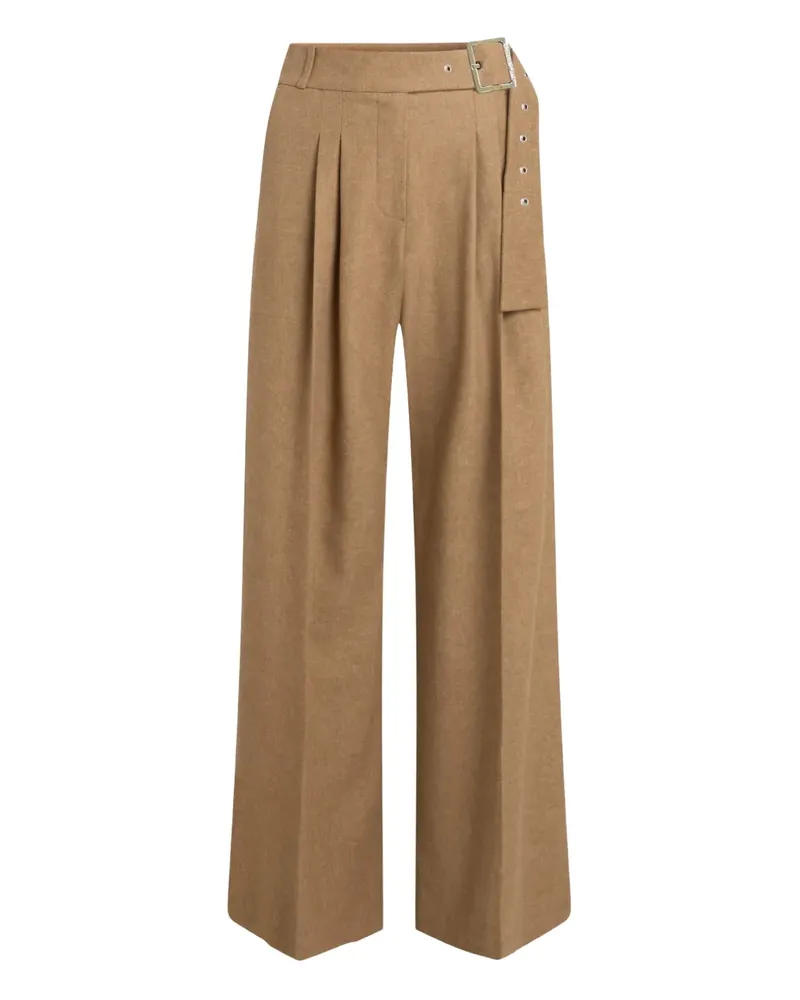 Karl Lagerfeld Wide-Leg-Hose mit Bundfalten - Nude Nude
