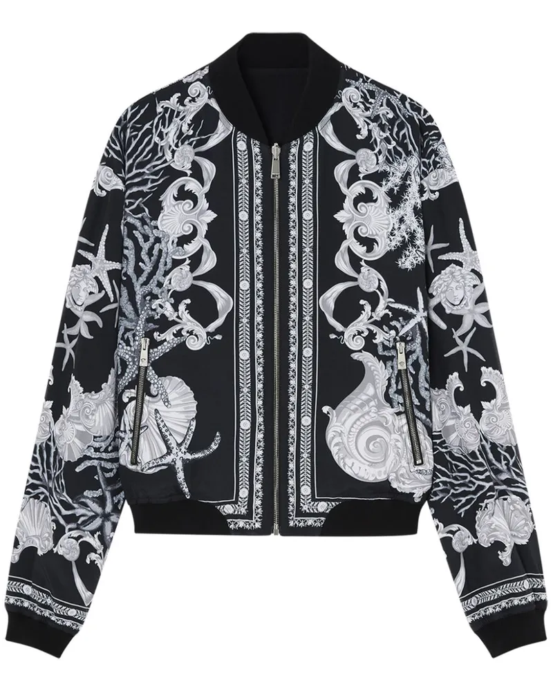 Versace Wendbare Barocco Sea Bomberjacke - Schwarz Schwarz