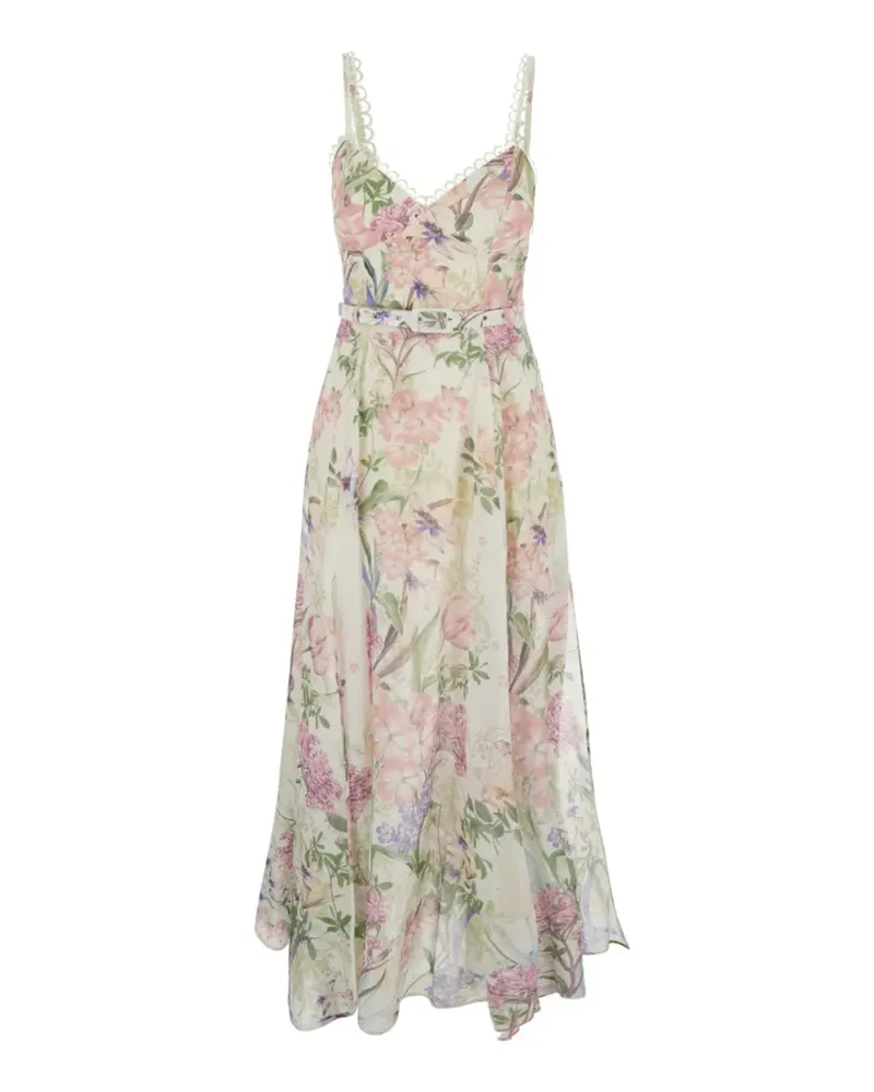 Charo Ruiz Iraso floral-lace midi dress - Rosa Rosa