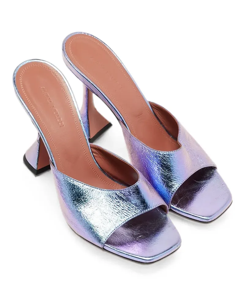 Amina Muaddi Lupita leather sandals - Violett Violett