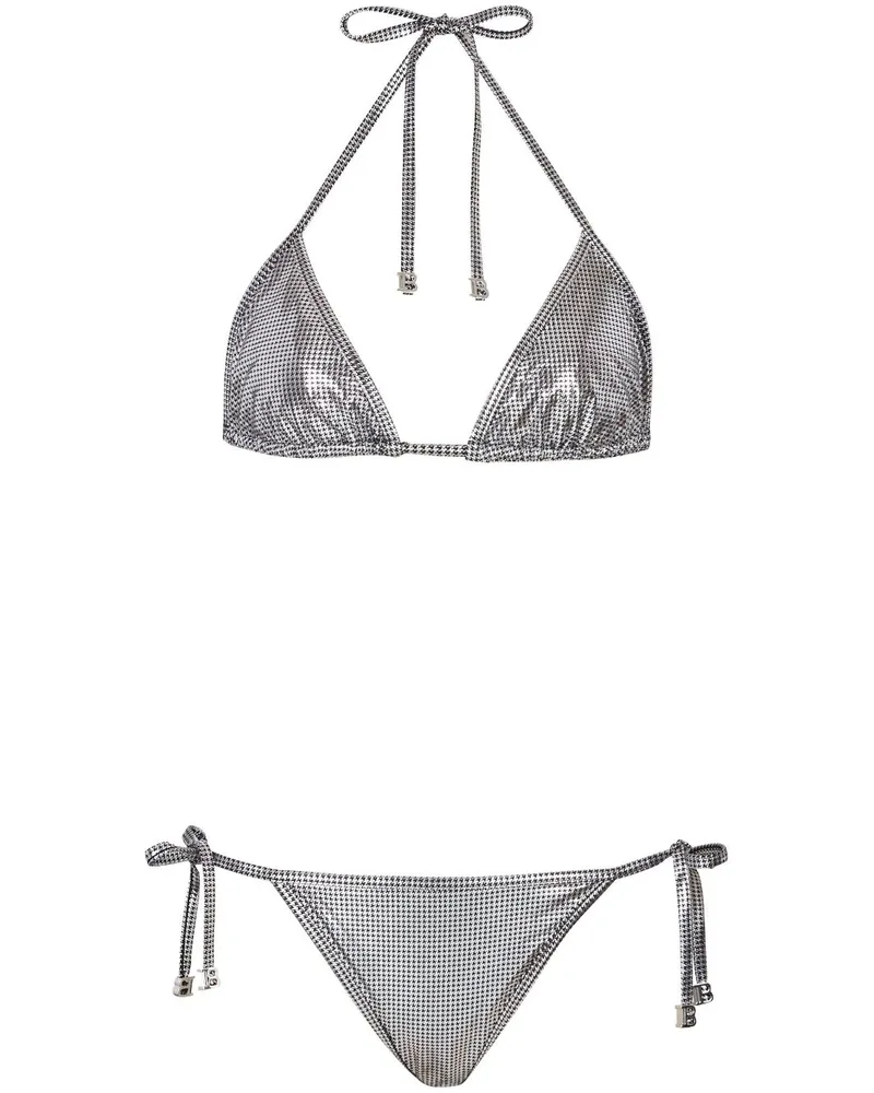 Balmain Metallic-Bikini - Silber Silber