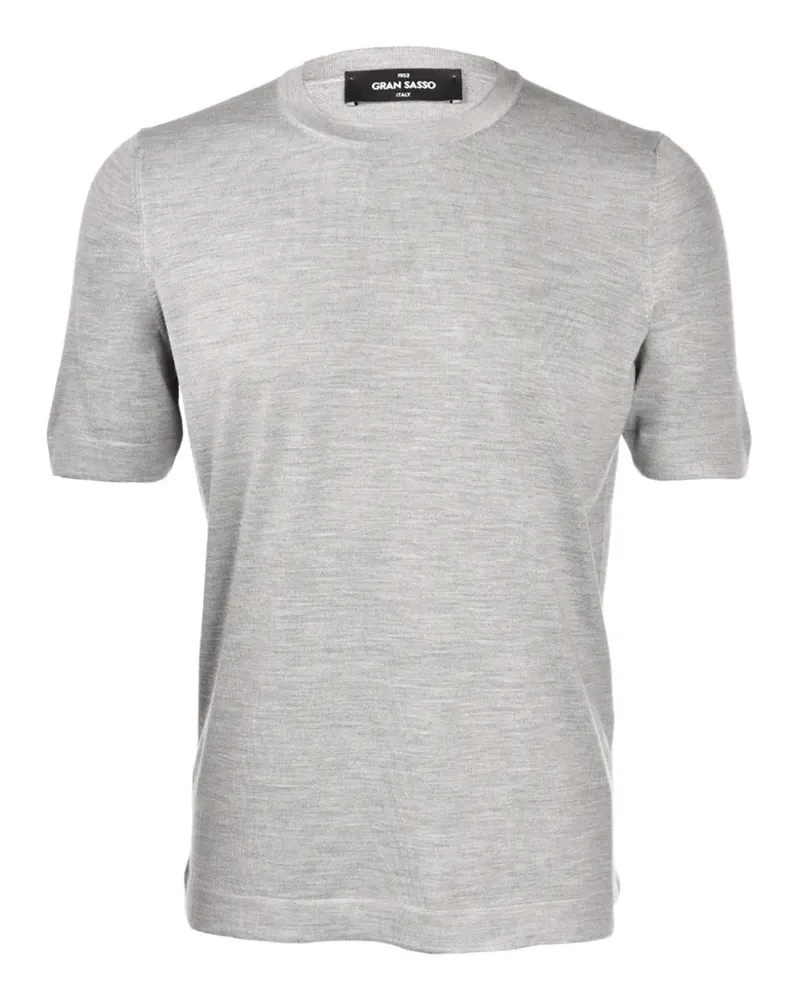 Gran Sasso T-Shirt mit rundem Ausschnitt - Grau Grau