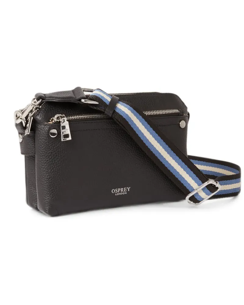 Osprey The Stella grainy leather cross-body bag - Schwarz Schwarz
