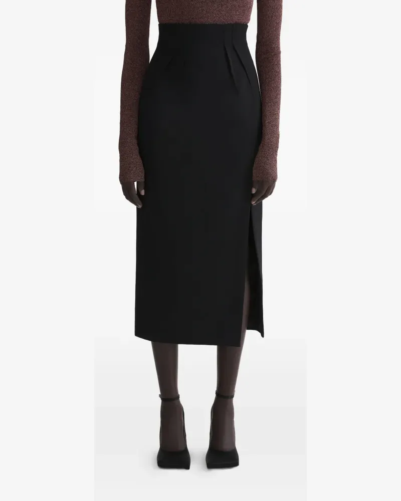 Thierry Mugler Rock mit Schlitz - Schwarz Schwarz