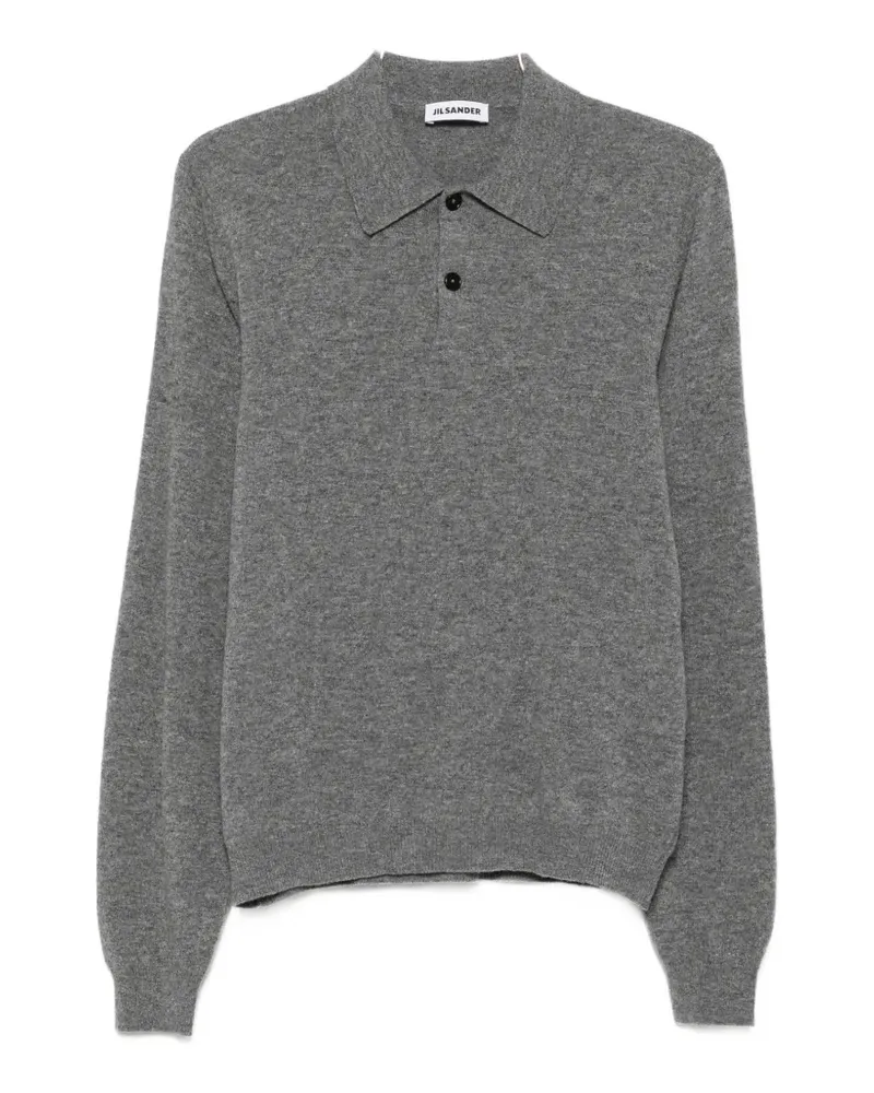 Jil Sander long-sleeve wool polo shirt - Grau Grau