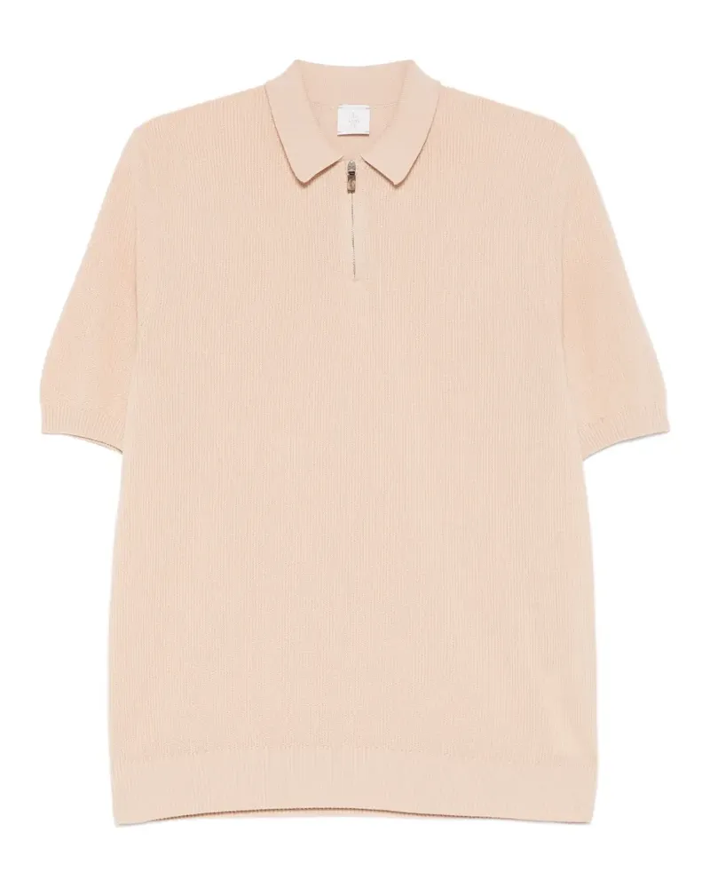 Eleventy Poloshirt mit Reißverschluss - Nude Nude