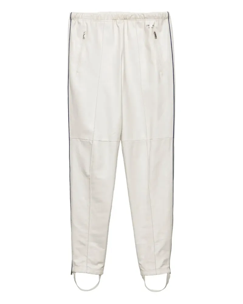 Prada Hose aus Leder - Weiß Weiß