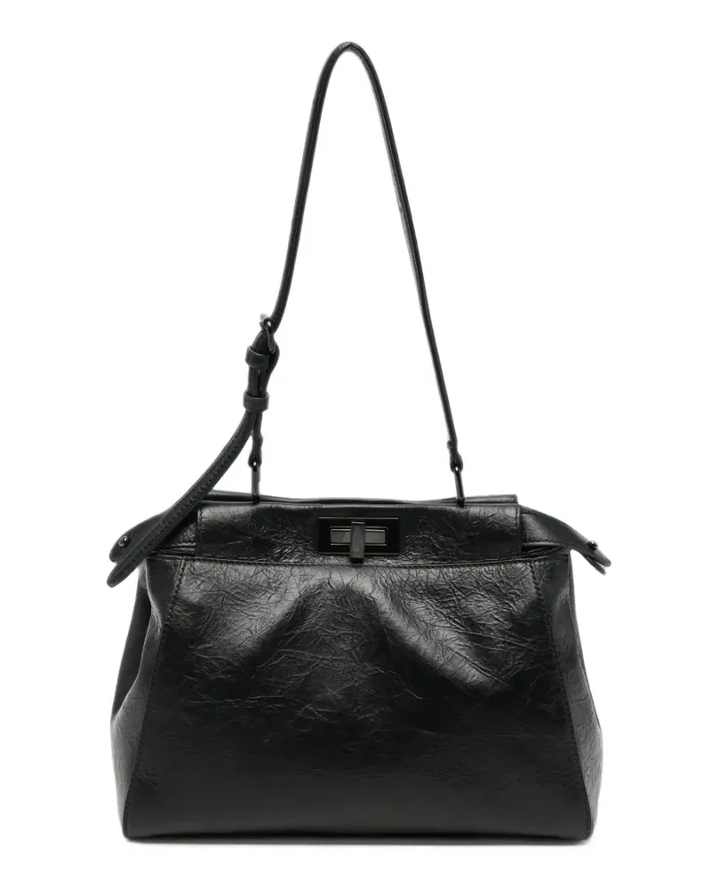 Fendi Kleine My Peekaboo Schultertasche - Schwarz Schwarz