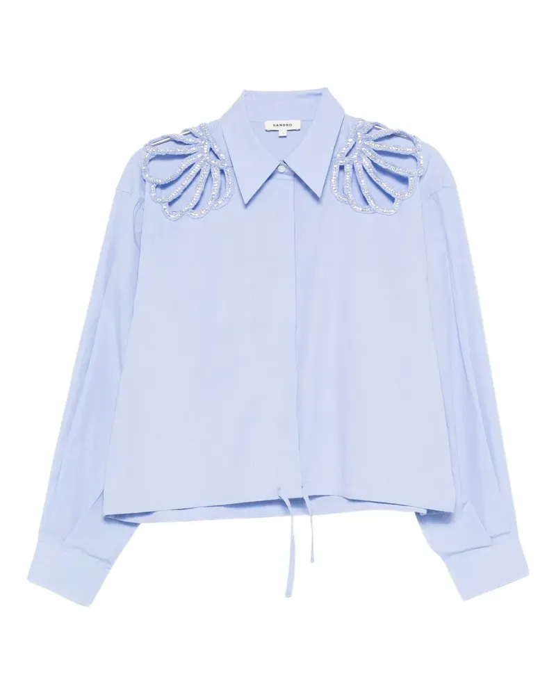 Sandro Verziertes Hemd - Blau Blau
