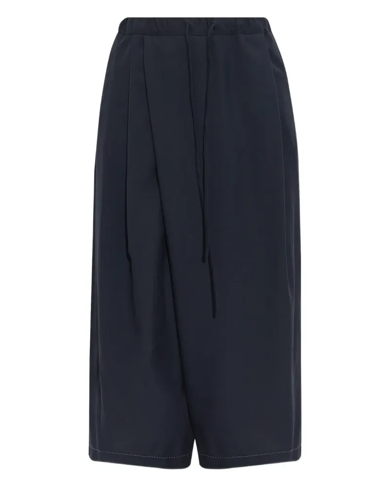 Marni Cropped-Bundfaltenhose mit Kordelzug - Blau Blau