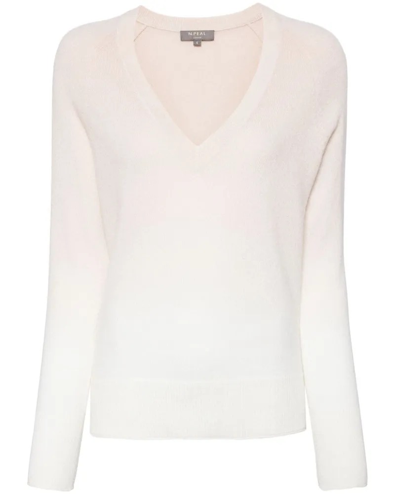 N.Peal Kaschmirpullover mit Farbverlauf - Nude Nude