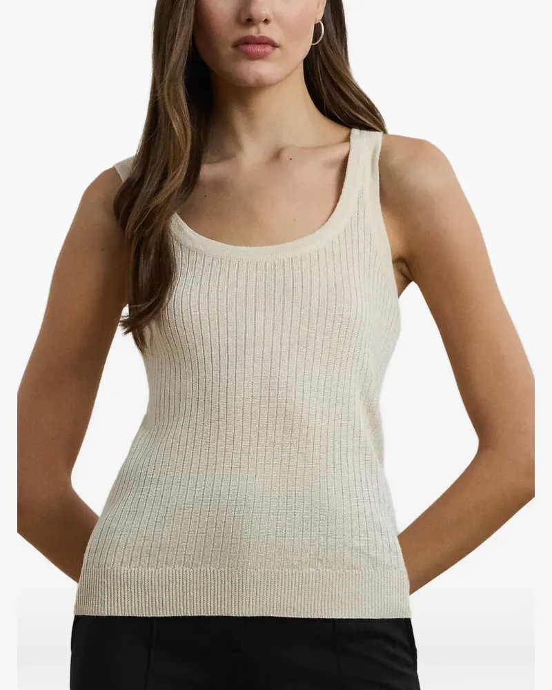 Ralph Lauren ribbed-knit tank top - Nude Nude