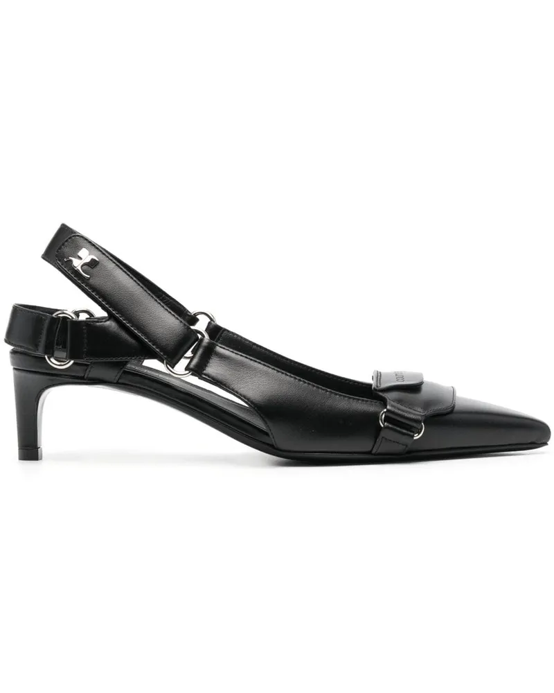 Courrèges Racer Pumps Schwarz