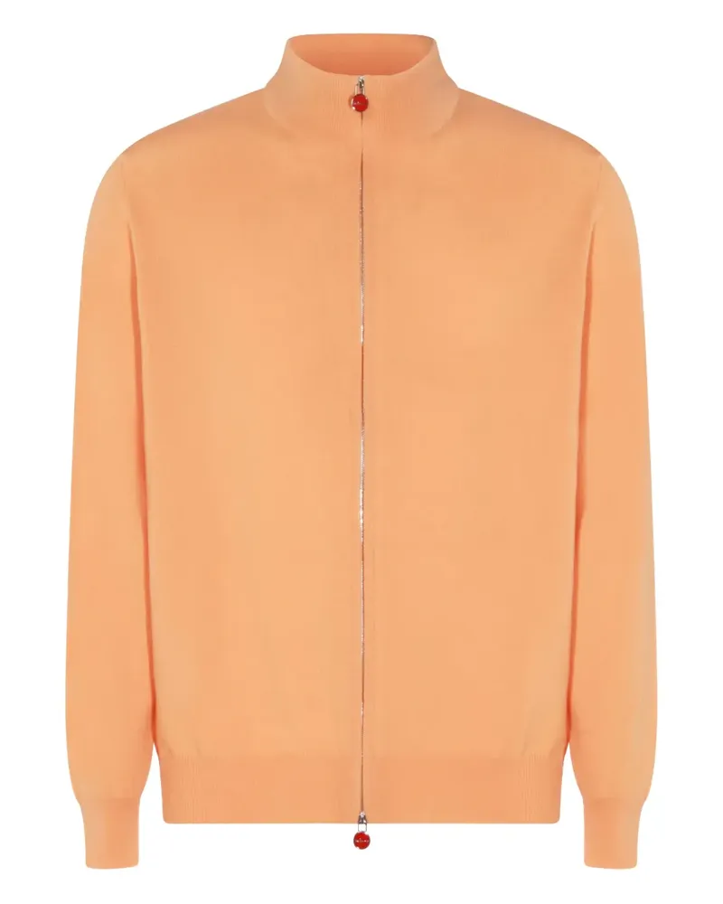 Kiton zip-up cardigan - Orange Orange