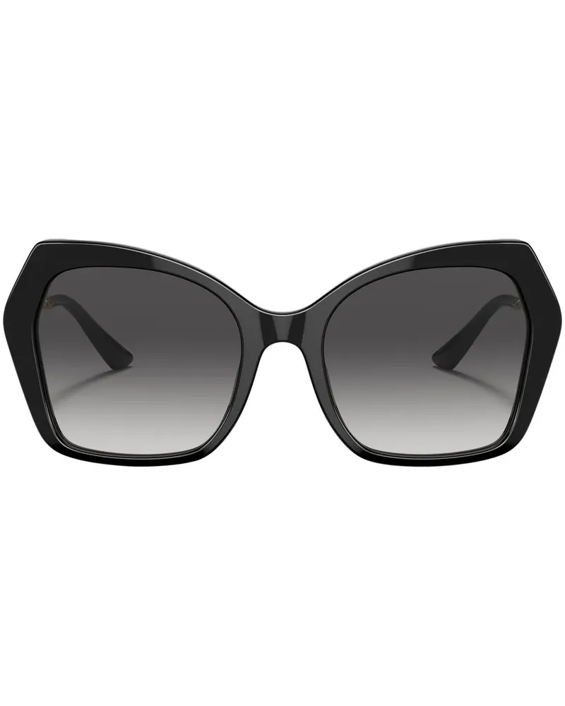 Dolce & Gabbana Sonnenbrille mit sechseckigem Gestell - Schwarz Schwarz