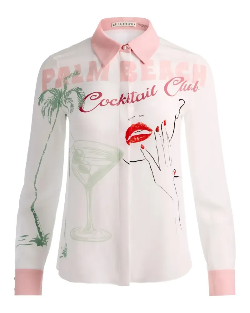 Alice + Olivia Willa graphic-print shirt - Weiß Weiß