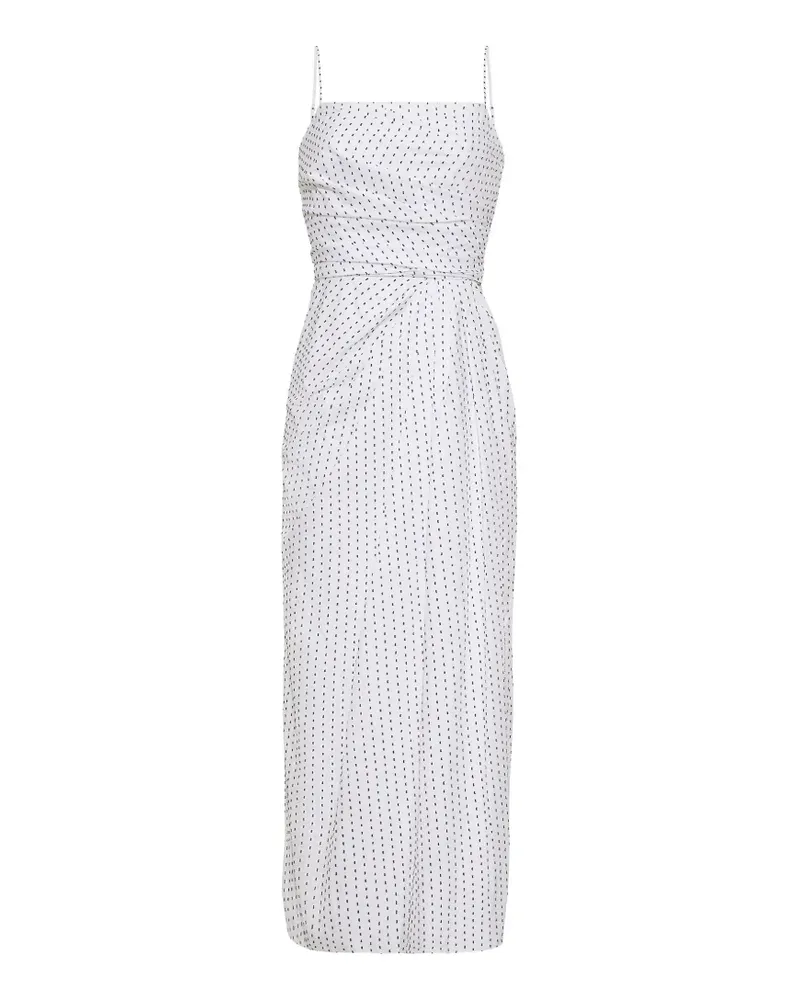 Adam Lippes Cari printed midi dress - Weiß Weiß