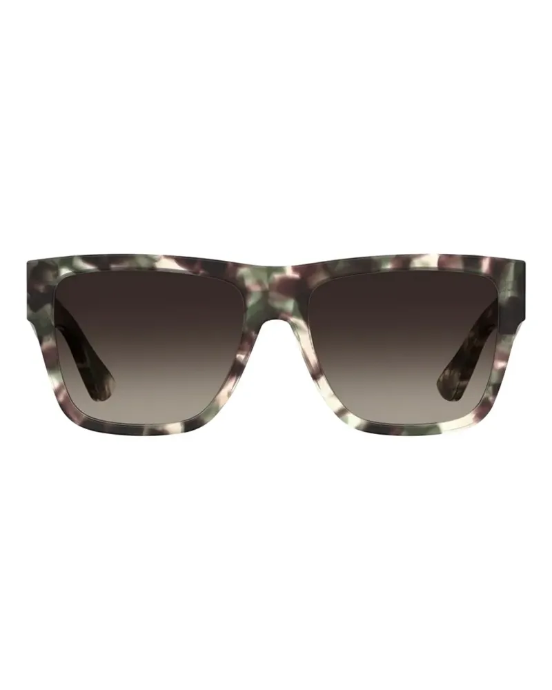 Moschino square-frame tortoiseshell-effect sunglasses - Grün Grün