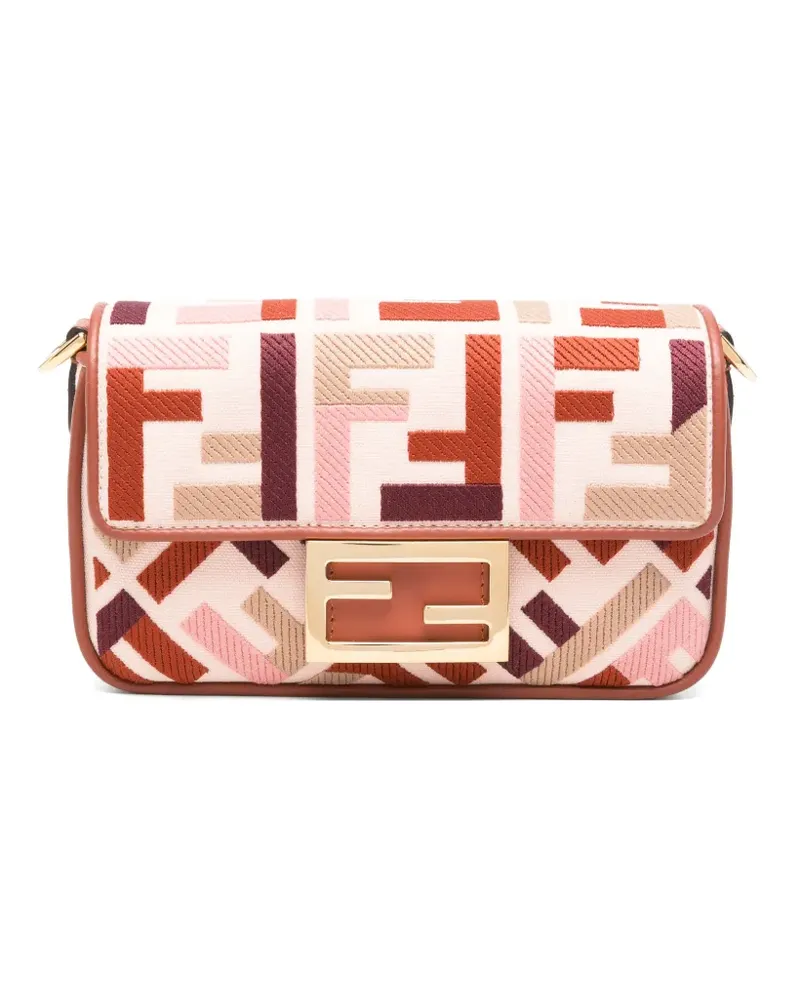 Fendi Baguette Schultertasche mit FF - Rosa Rosa
