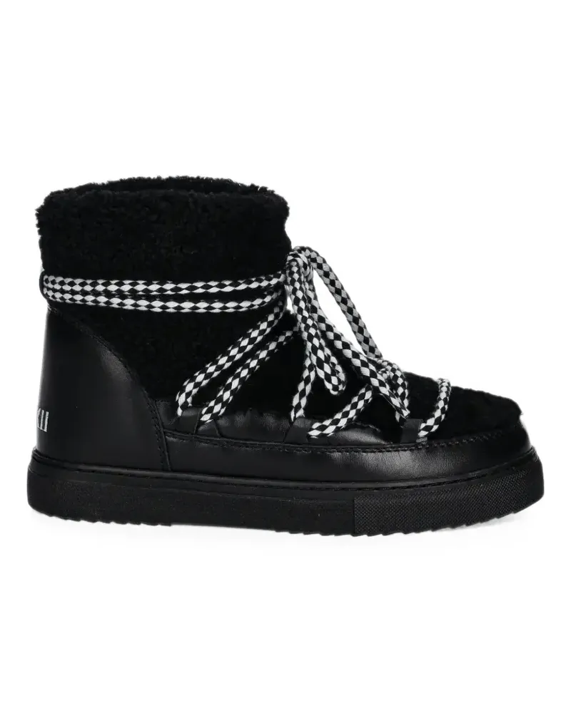 INUIKII shearling-trim ankle boots - Schwarz Schwarz