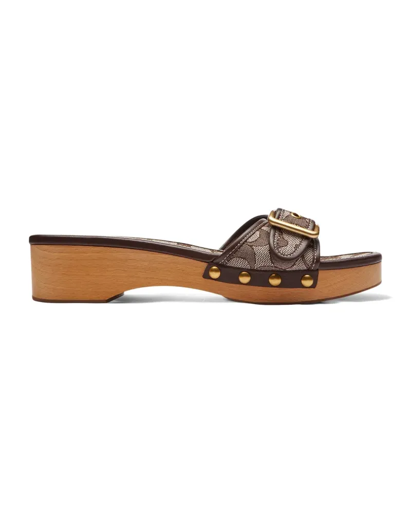 Coach Margot monogram buckled sandals - Braun Braun