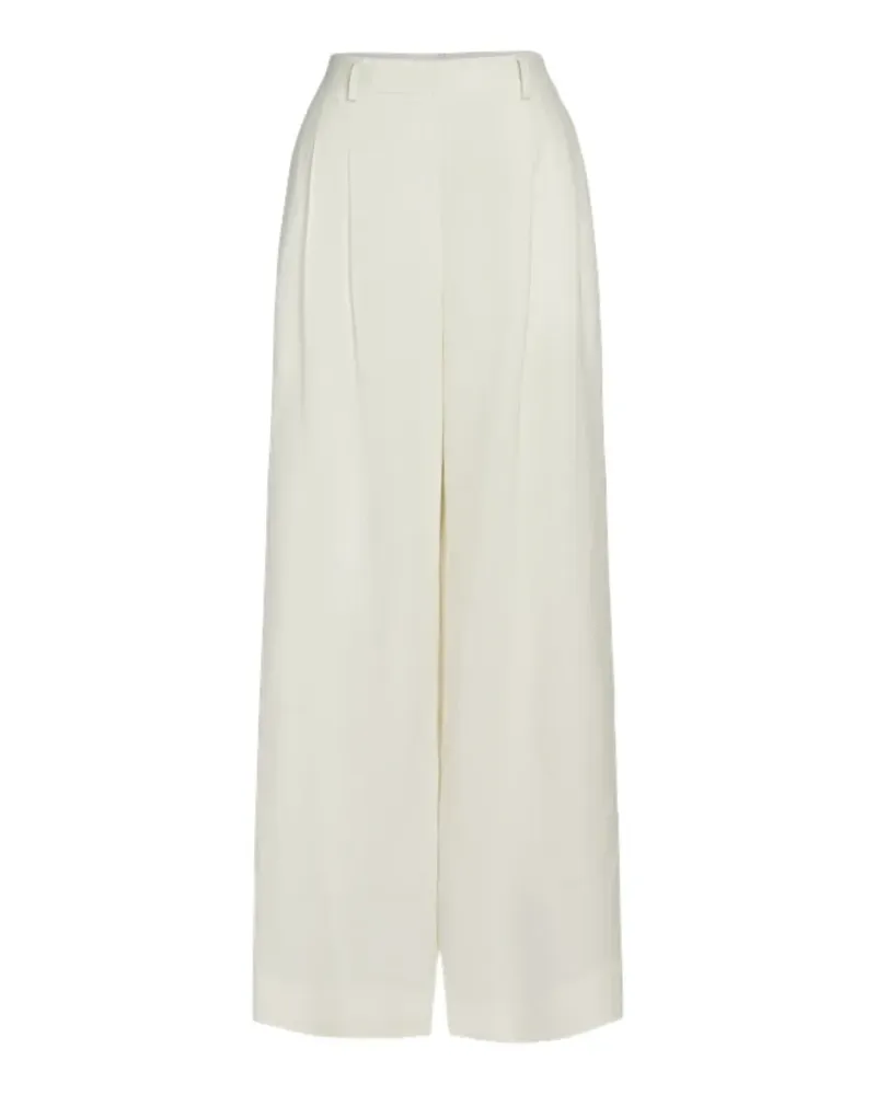 TWP Avery pleated wide-leg trousers - Nude Nude