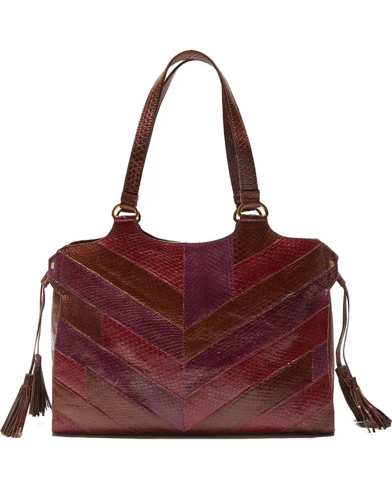 Maliparmi Schultertasche im Patchwork-Look - Rot Rot