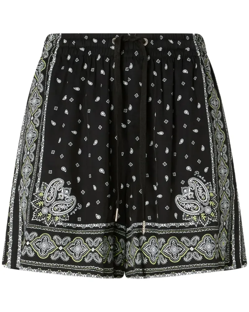 Pinko Shorts mit Paisley-Print - Schwarz Schwarz