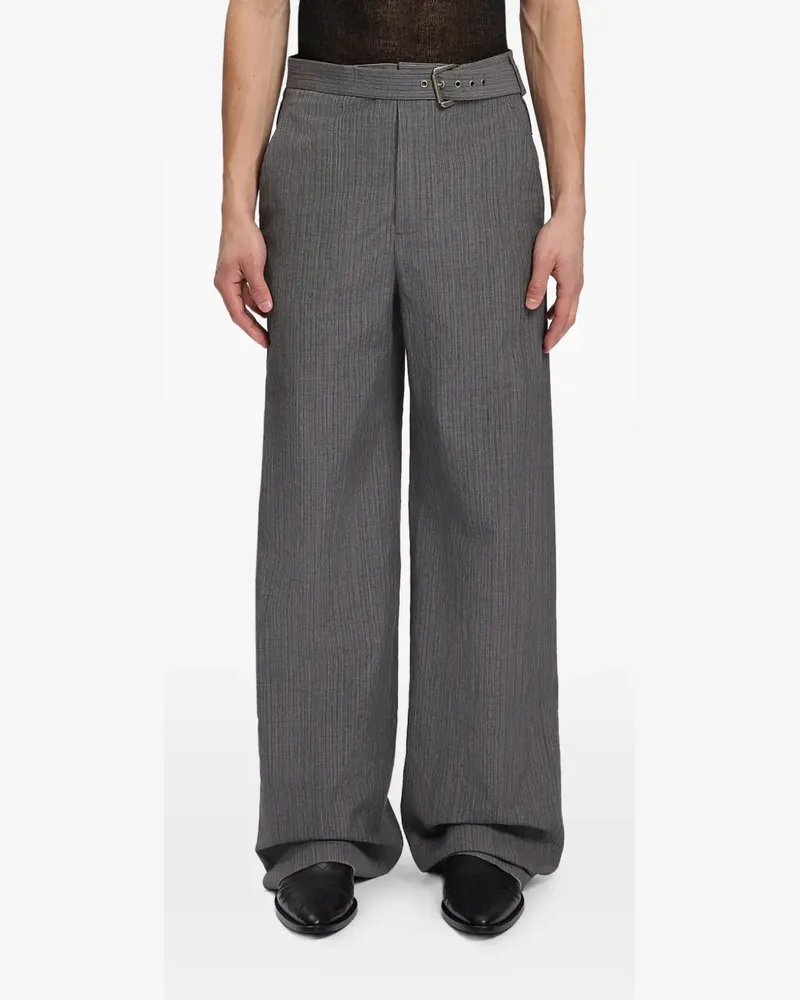 Ann Demeulemeester Hose mit Gürtel - Grau Grau