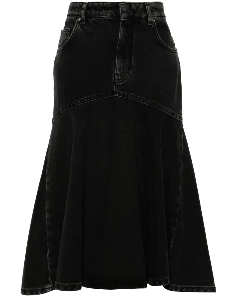 Philosophy Di Lorenzo Serafini Midirock mit Bleach-Effekt - Schwarz Schwarz