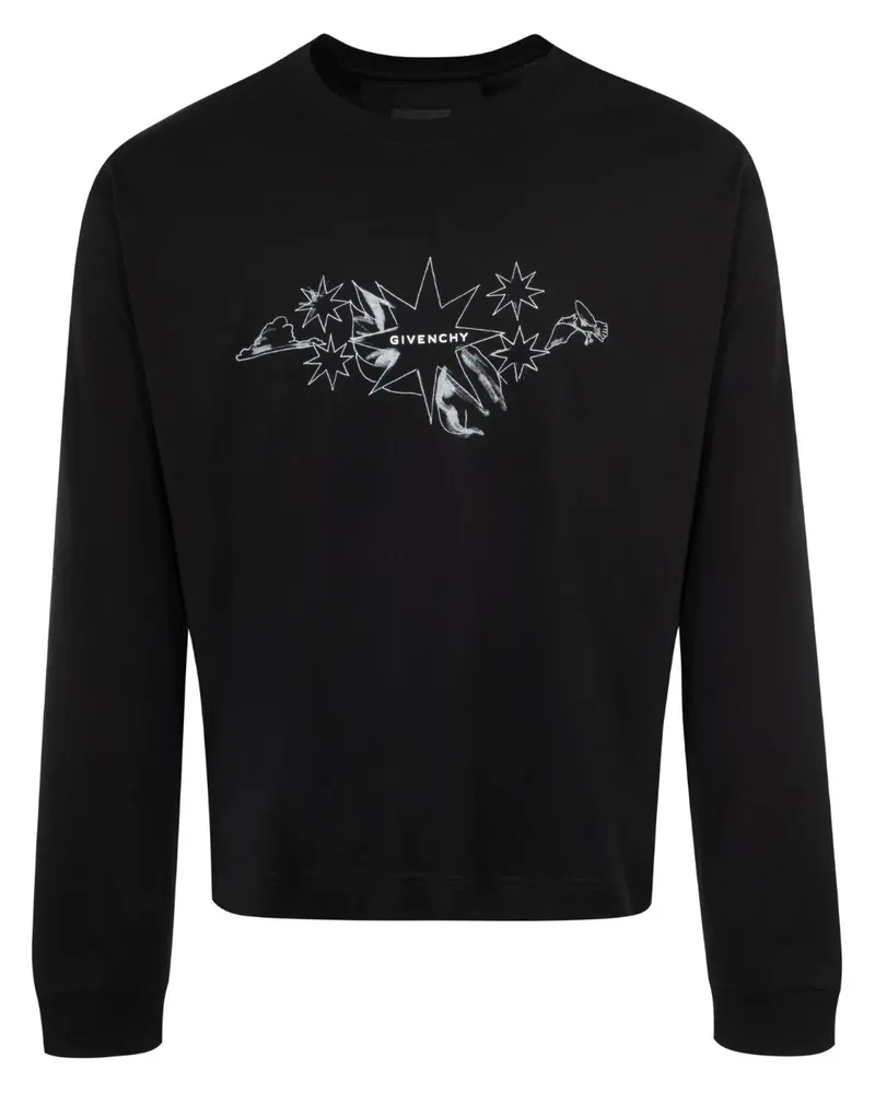 Givenchy Tarot T-Shirt mit Print - Schwarz Schwarz
