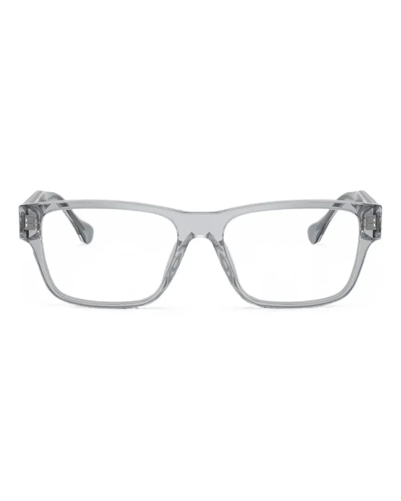 Versace Eckige Brille mit Medusa-Schild - Grau Grau