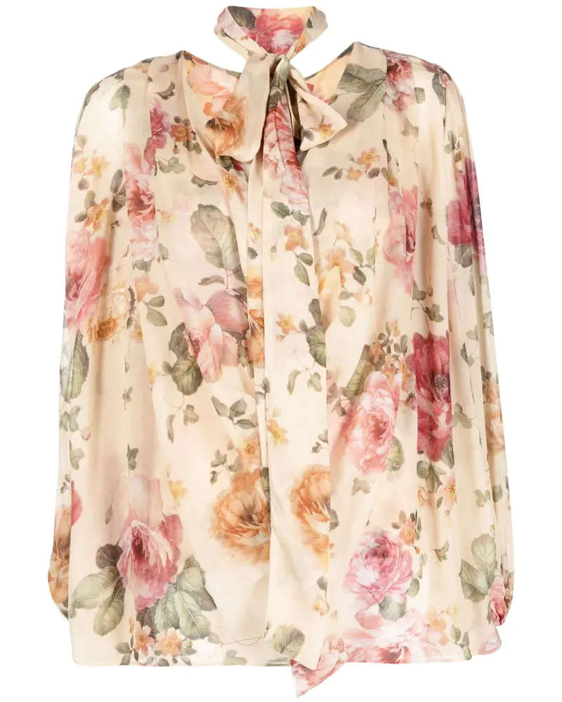 Zimmermann Bluse mit Blumenmuster - Nude Nude