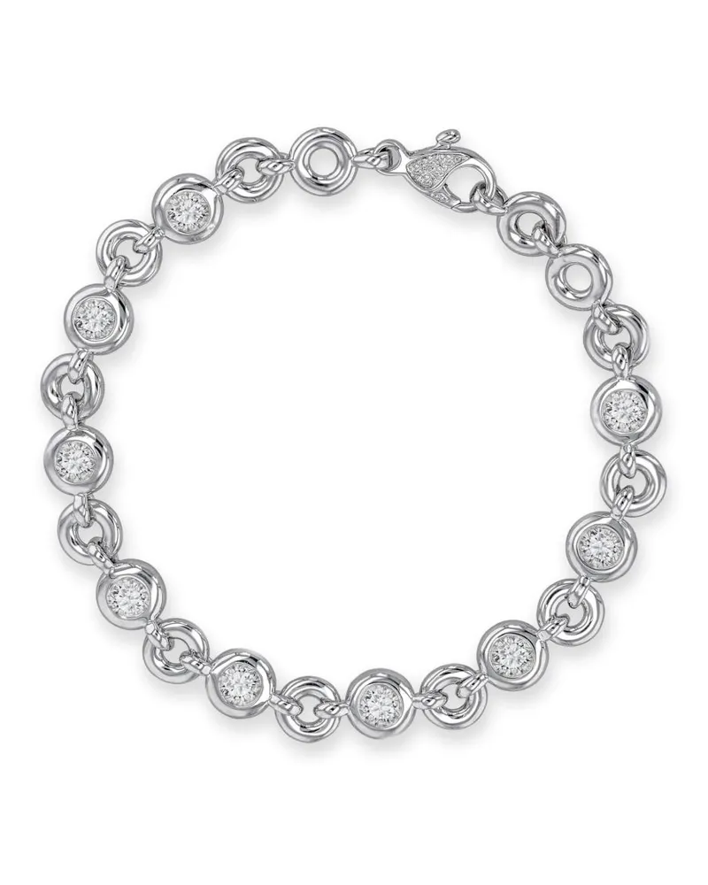 Pragnell 18kt RockChain Weißgoldarmband mit Diamanten - Silber Silber