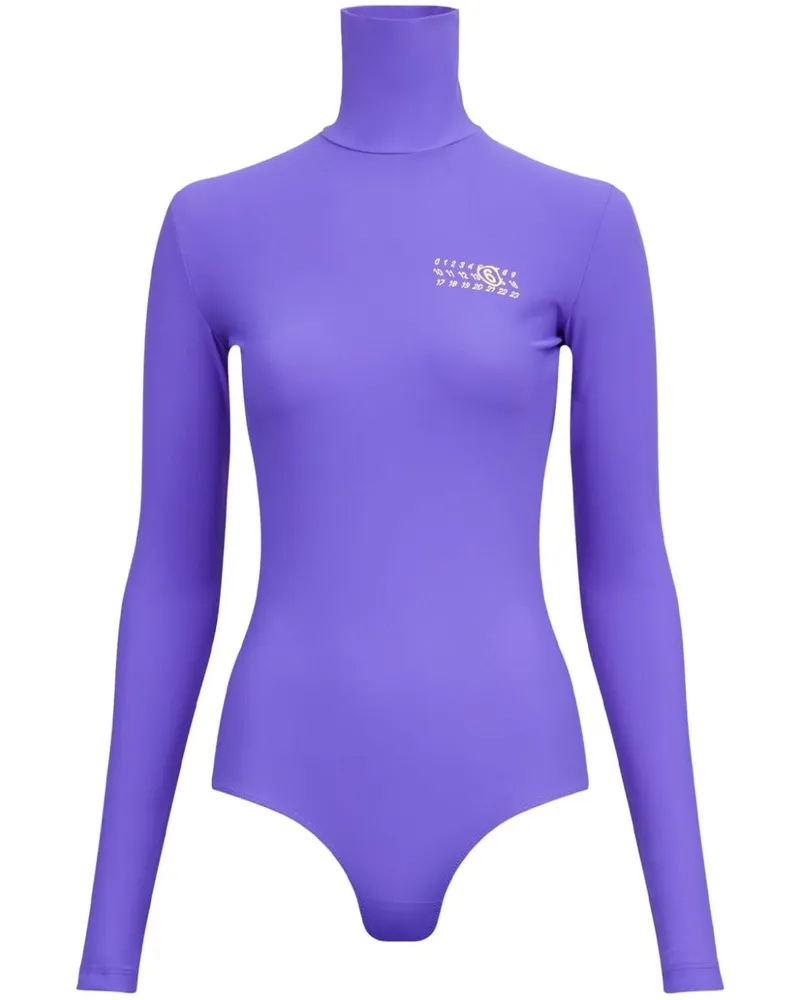 Maison Margiela Body mit Nummern-Motiv - Violett Violett