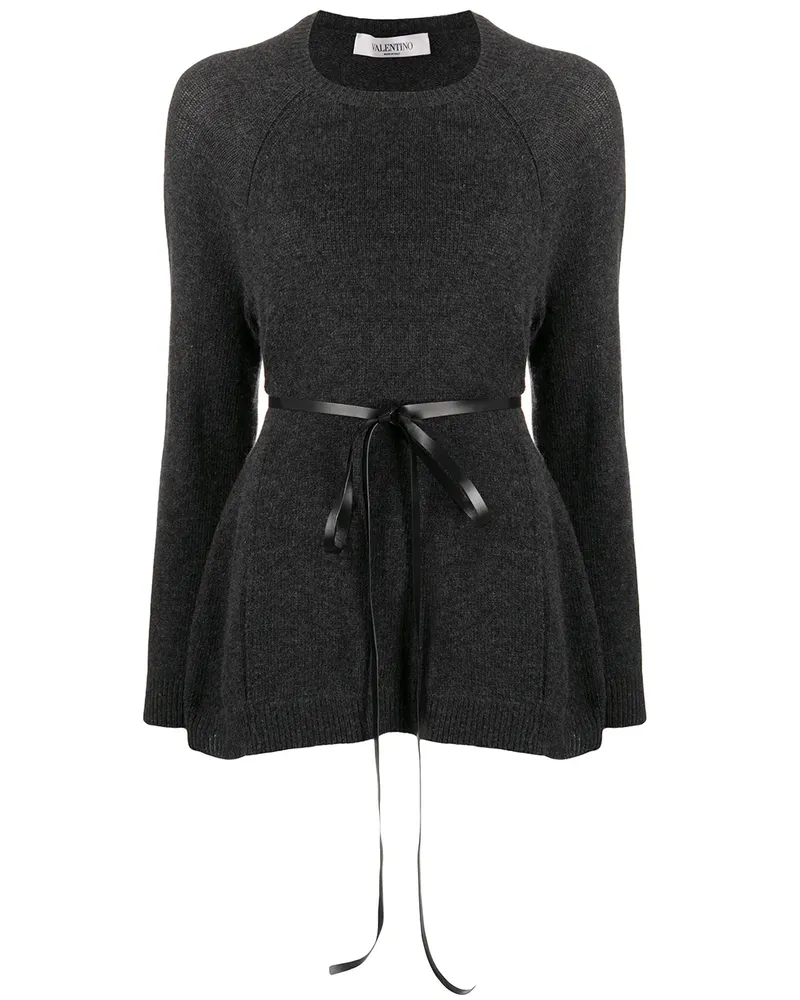 Valentino Garavani Pullover mit Gürtel - Grau Grau
