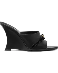 Versace Gianni Ribbon Wedge-Mules 95mm Schwarz