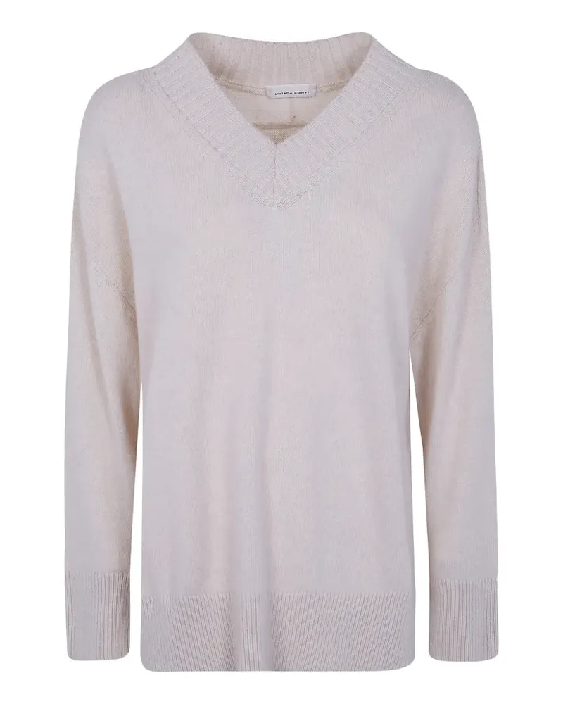 Liviana Conti Pullover mit geripptem Saum - Nude Nude