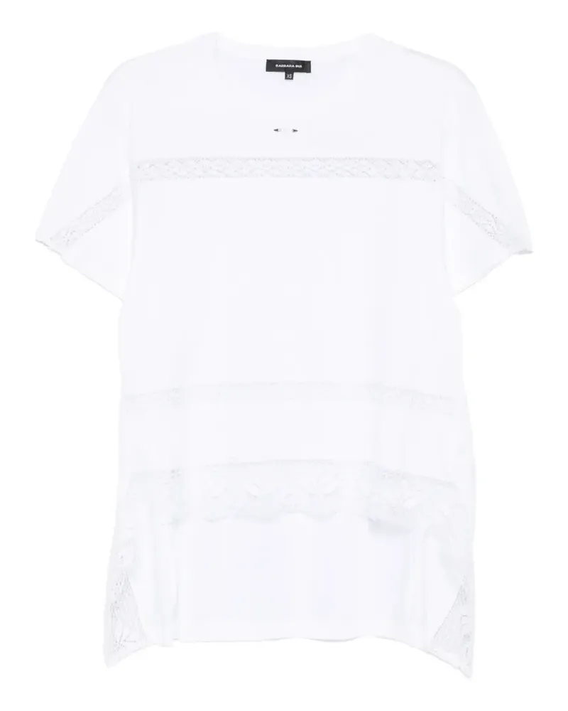 Barbara Bui lace-trim T-shirt - Weiß Weiß