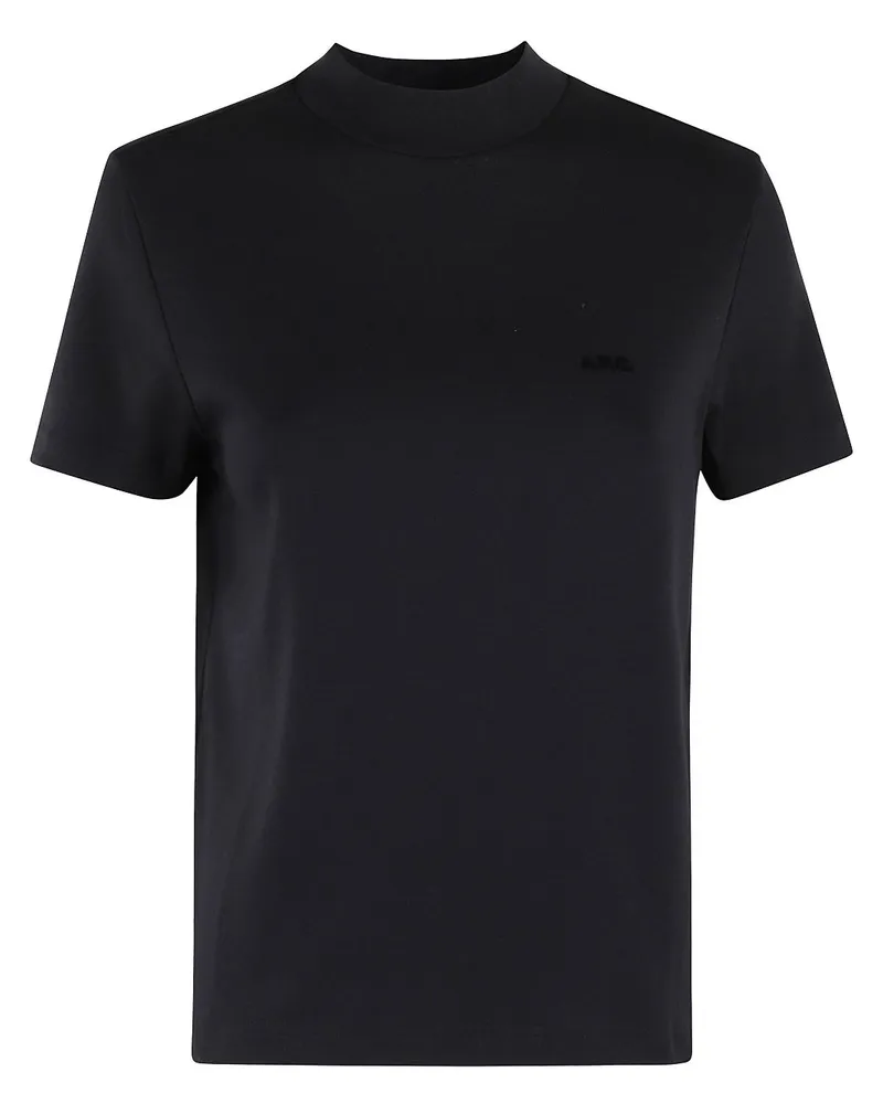 A.P.C. T-Shirt mit Logo-Print - Schwarz Schwarz