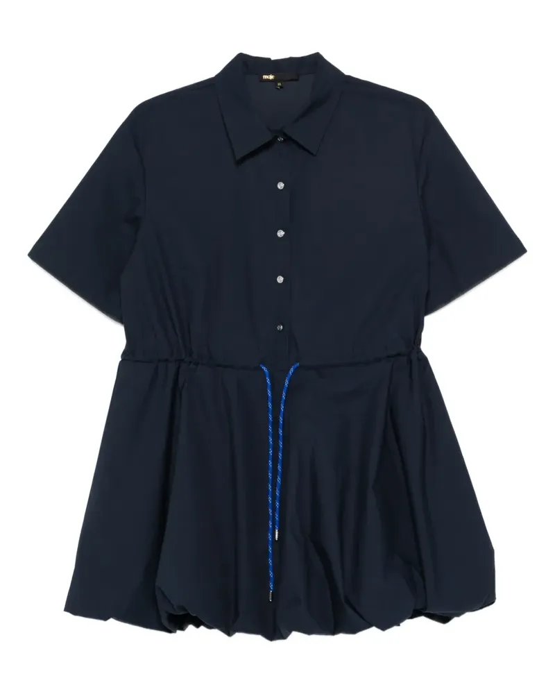 Maje drawstring mini dress - Blau Blau