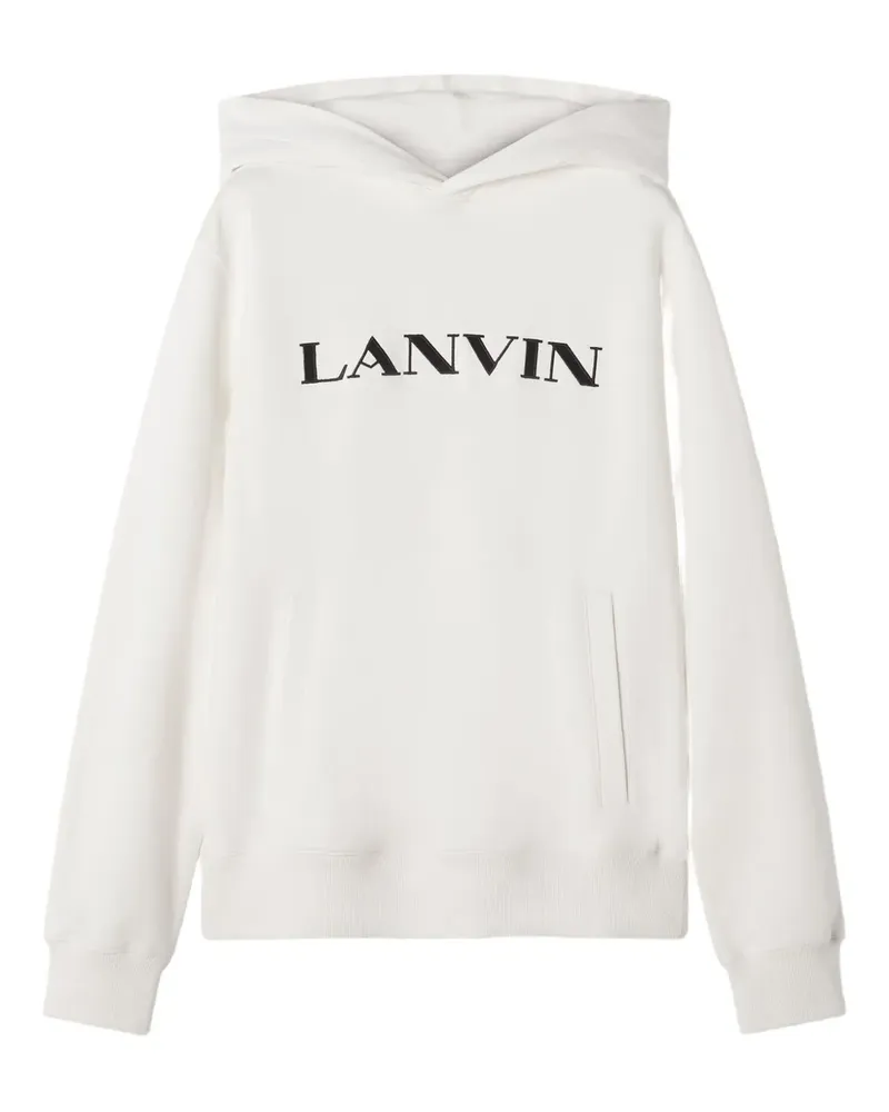 Lanvin Hoodie mit Logo-Stickerei - Weiß Weiß
