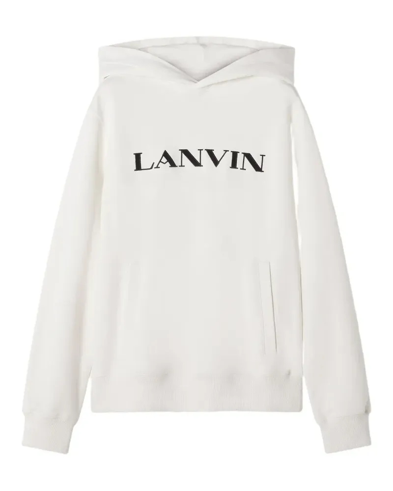 Lanvin Hoodie mit Logo-Stickerei - Weiß Weiß