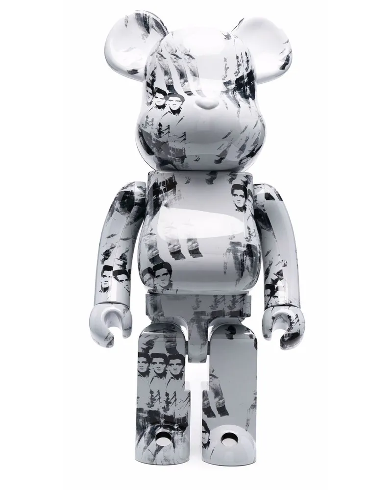 Medicom Toy x Andy Warhol Elvis BE@RBRICK Figur - Grau Grau