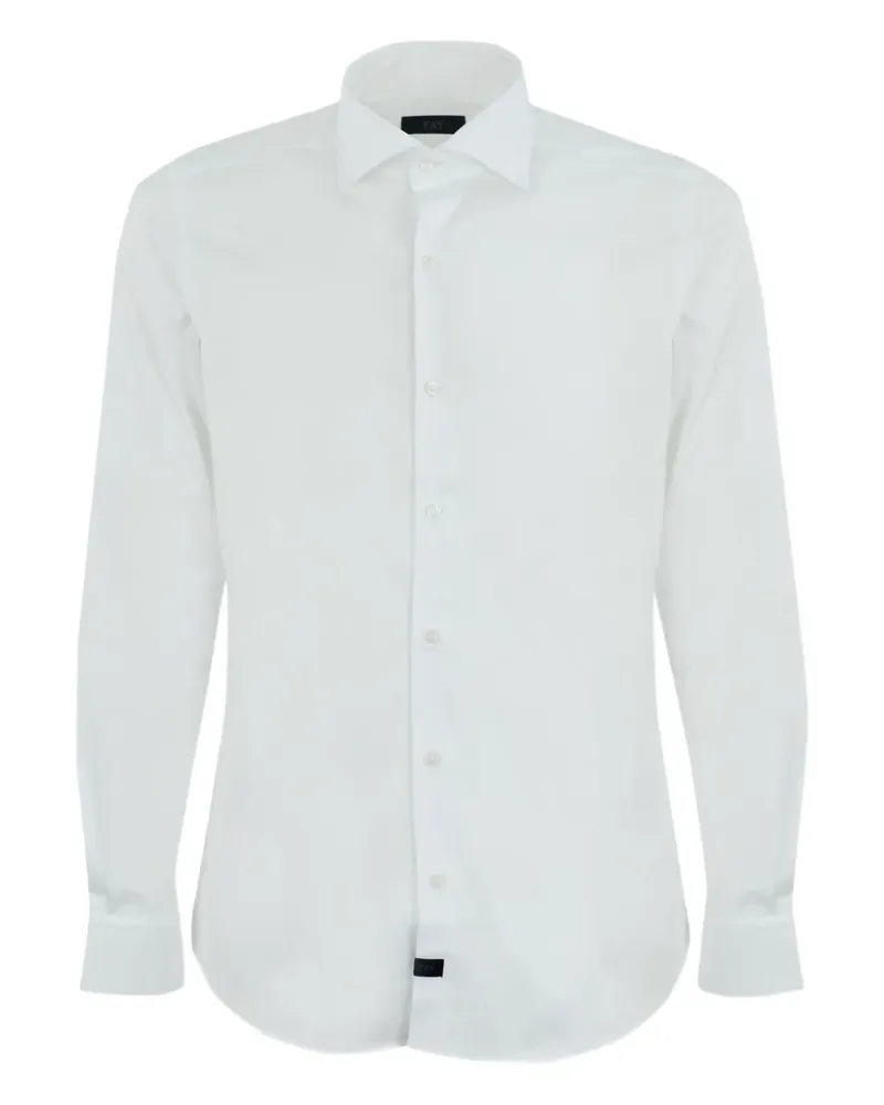 Fay long-sleeve point-collar shirt - Weiß Weiß