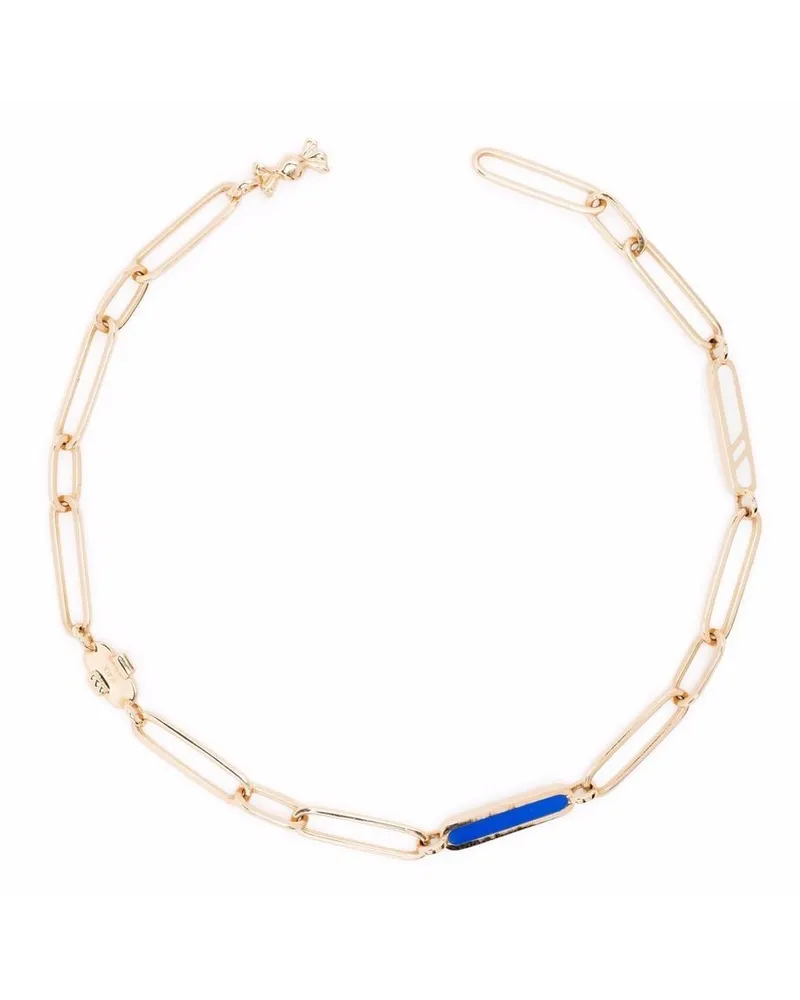 Maria Black Blue Velvet Kettenarmband - Gold Gold
