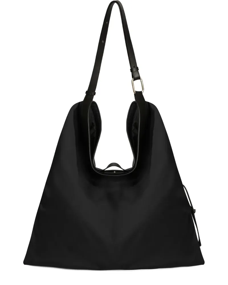Jil Sander Tote Bag mit Lederriemen - Schwarz Schwarz