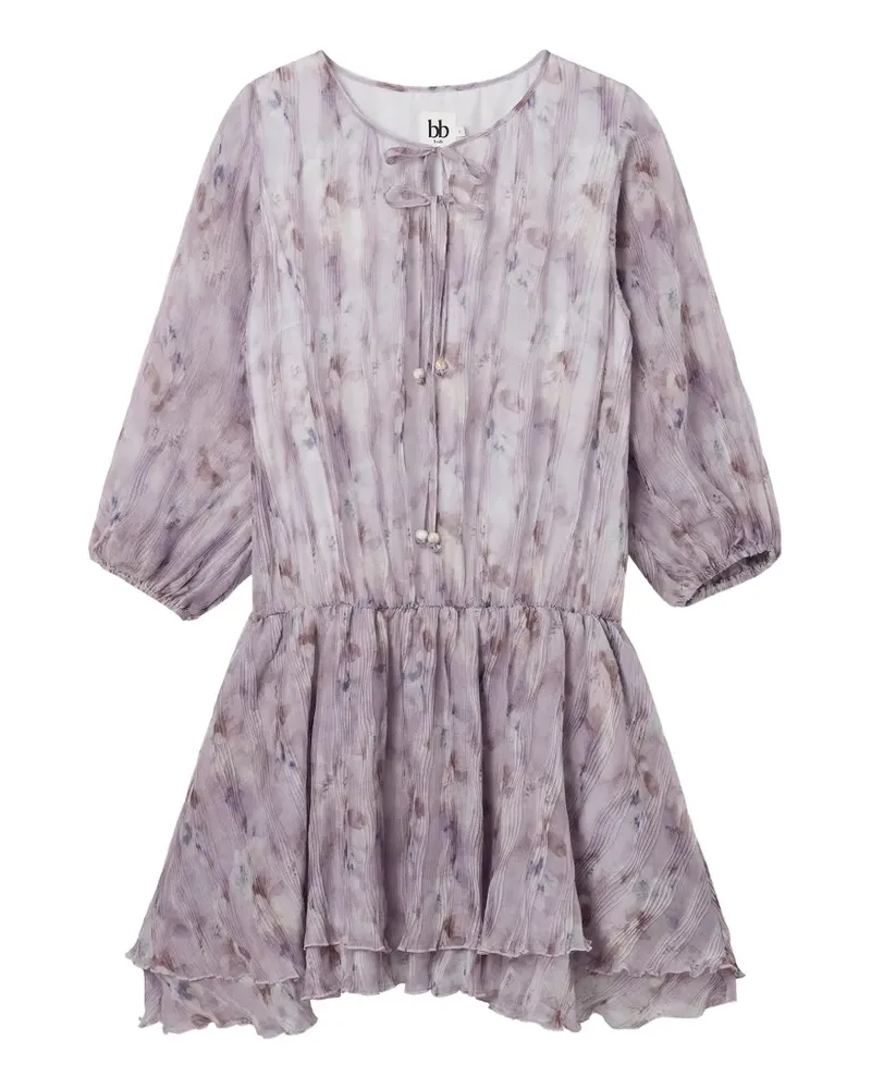 b+ab floral-print mini dress - Violett Violett