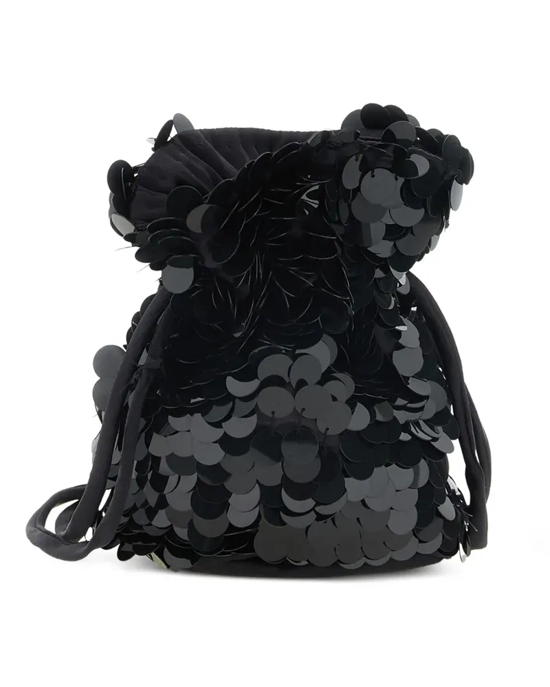 P.A.R.O.S.H. Gipsy Beuteltasche mit Paillettenstickerei - Schwarz Schwarz