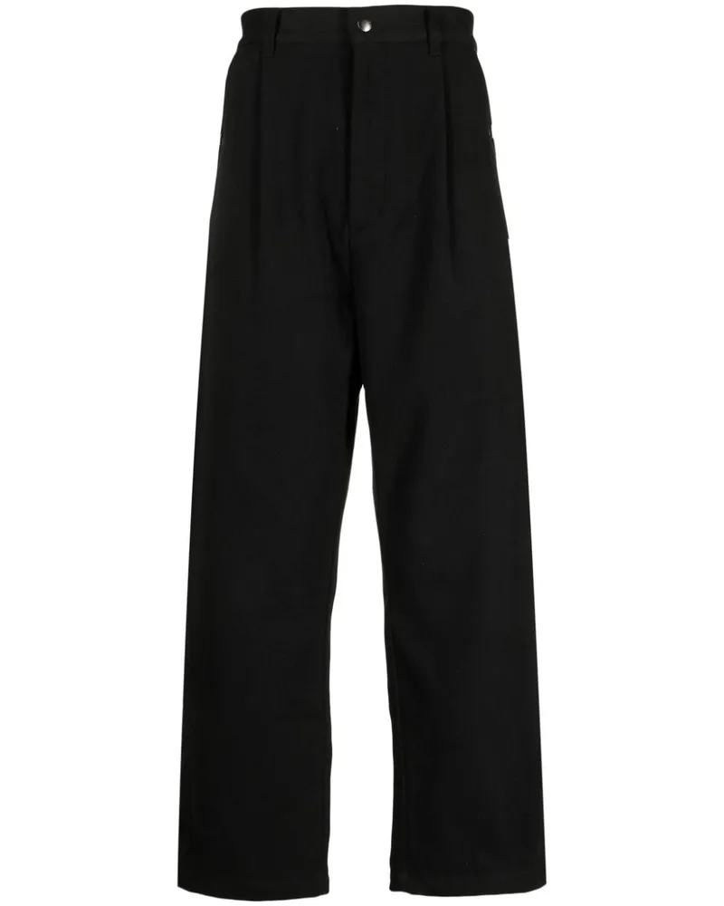 Izzue Bundfaltenhose mit geradem Bein - Schwarz Schwarz